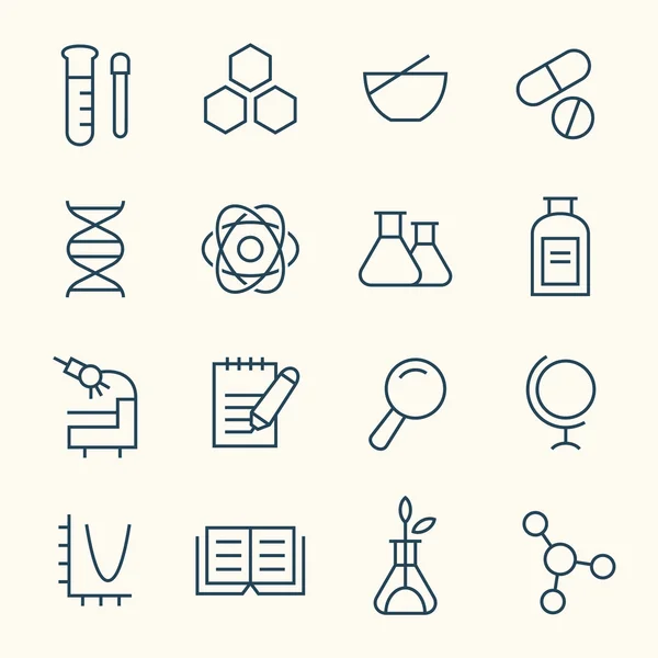 Science theme icons — Stock Vector