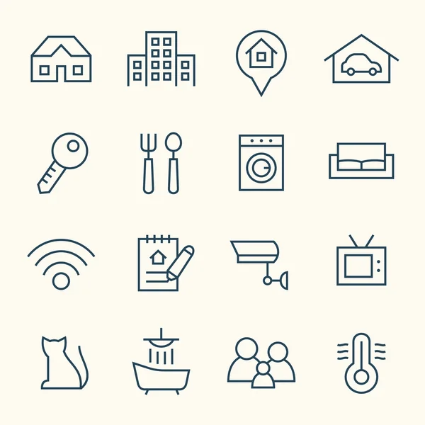 Real Estate icons set — Stock Vector