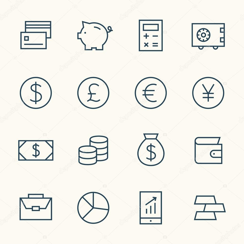 Finance icons set