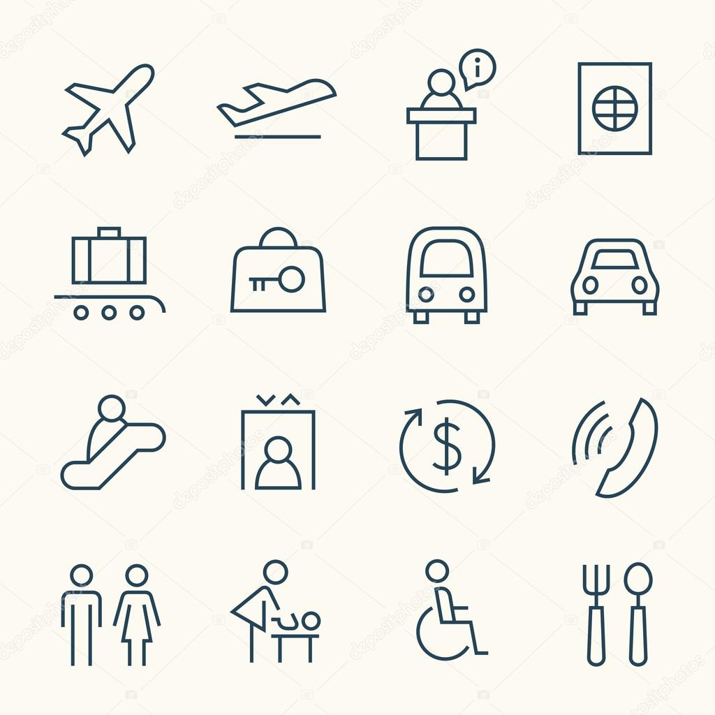 空港のアイコンを設定 ストックベクター C Missbobbit