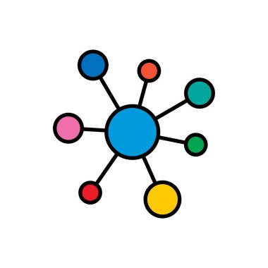 Ağ bağlantısı vektör illüstrasyonu. İnternet teknolojisi konsept simgesi.