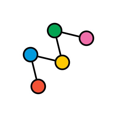 Ağ bağlantısı vektör illüstrasyonu. İnternet teknolojisi konsept simgesi.