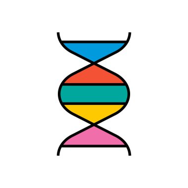 DNA renkli vektör simgesi