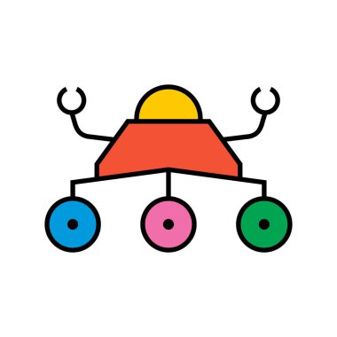 Robot renkli vektör simgesi