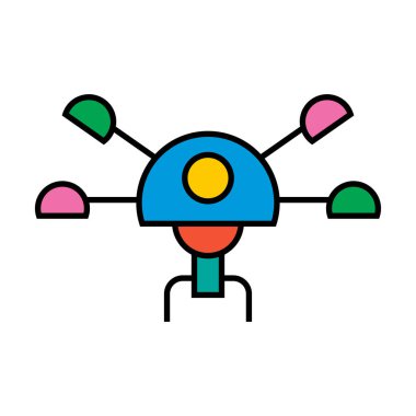 Robot renkli vektör simgesi