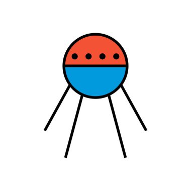 Retro uzay uydu vektör simgesi