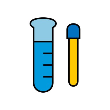 test tüp vektör simgesi