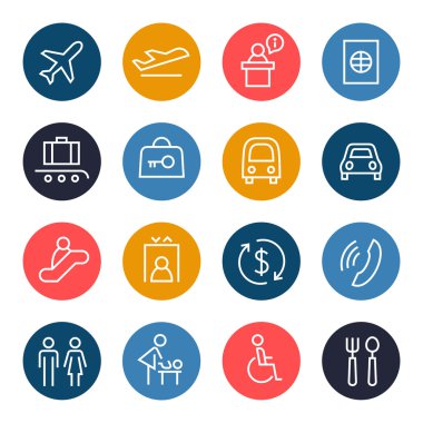 Havaalanı Icons set