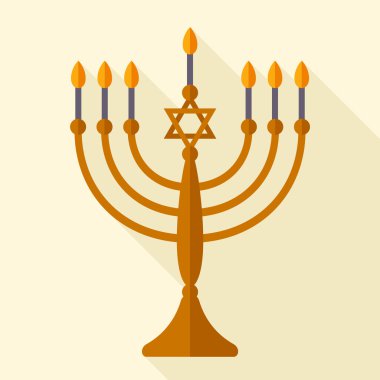 Yedi Kollu Şamdan yanan mumlar ile arka plan