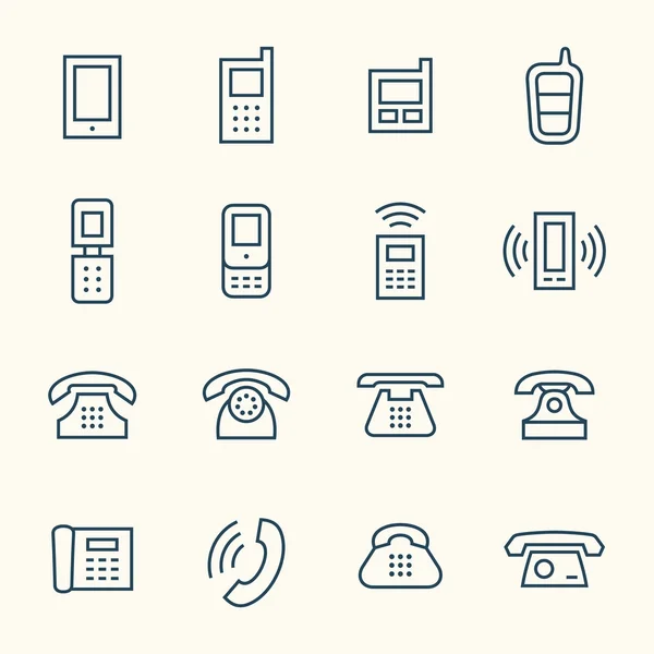 Telefoon icons set — Stockvector