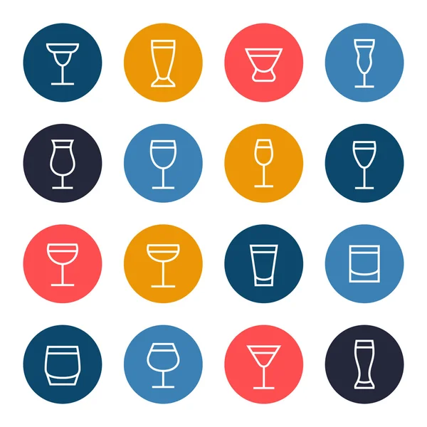 Набор икон для напитков — стоковый вектор