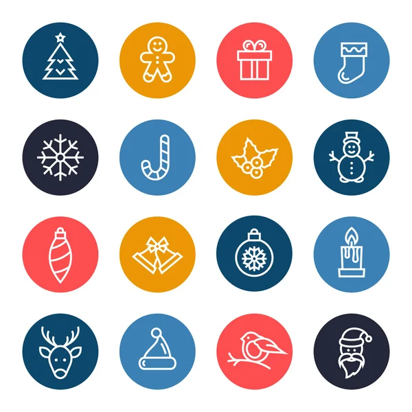 Christmas icons set — Stock Vector