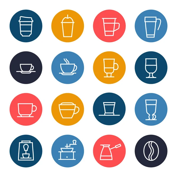 Set icone del caffè — Vettoriale Stock