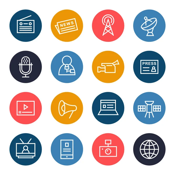 Media iconen set — Stockvector