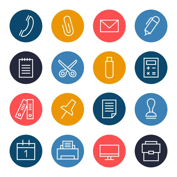 Office icons set — Stockvector