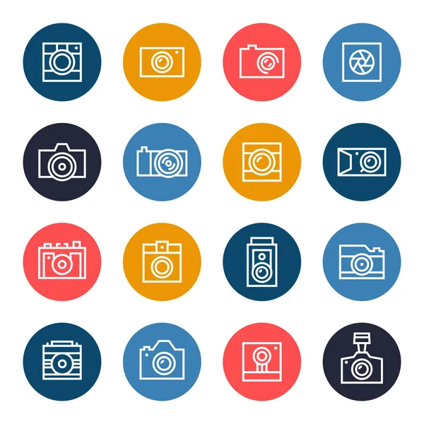 Camera icons set — Stock Vector