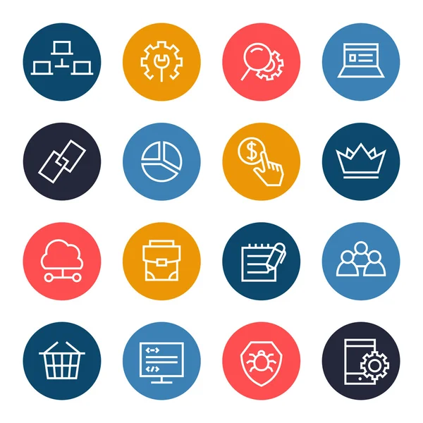 SEO icons set — Stock Vector