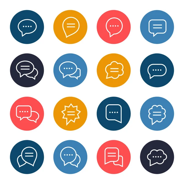 Speech bubbles icons — Stock Vector