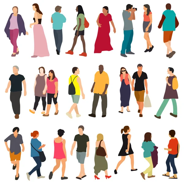 People set on background — Stock Vector