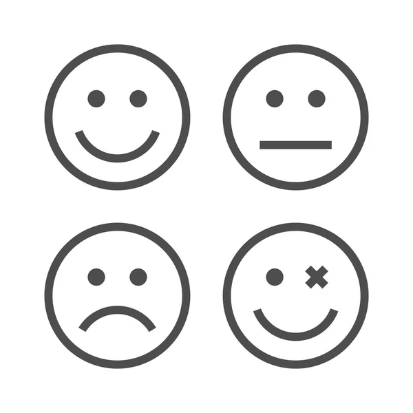 Icone di faccine sorridenti — Vettoriale Stock
