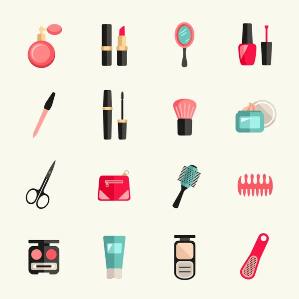 Beauty and makeup icons — Stock Vector