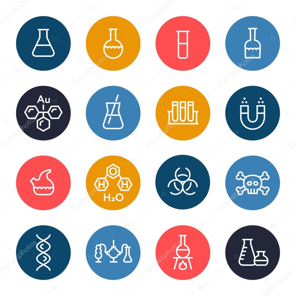 Chemical icons set