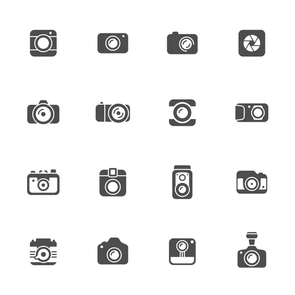 Camera icons set — Stock Vector