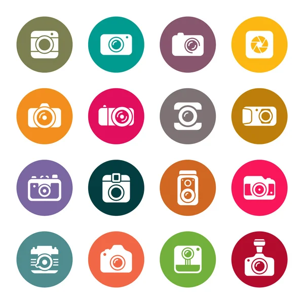 Camera icons set — Stock Vector