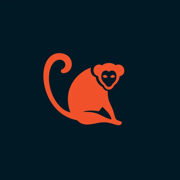 Monkey djur symbol — Stock vektor