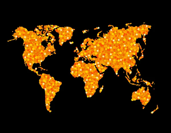 Mapa mundial abstrato — Vetor de Stock