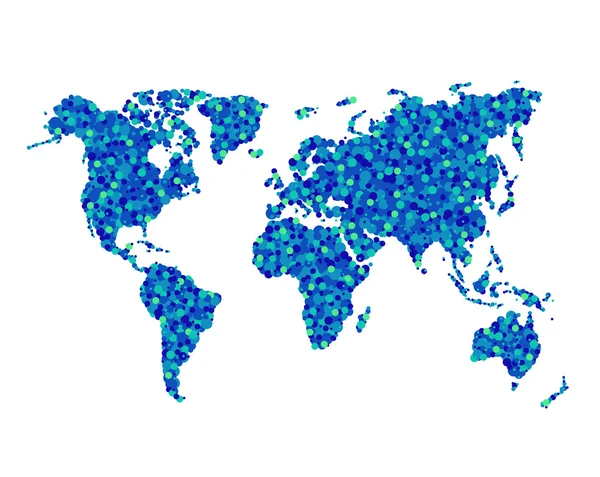 Projekt mapy świata — Wektor stockowy