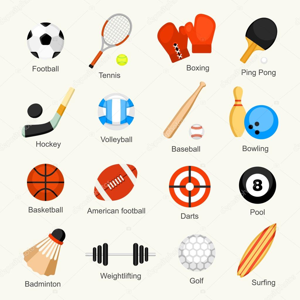 Sport icons symbols