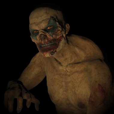 Undead palyaço illüstrasyon