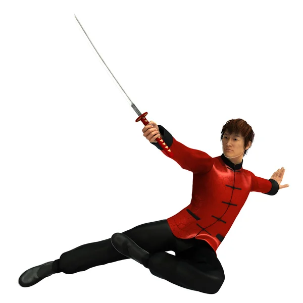 Guerreiro kung fu — Fotografia de Stock