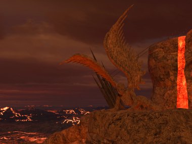 3D render cehennem çevre