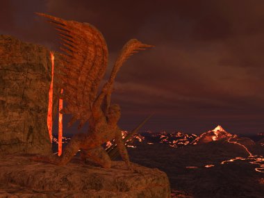 3D render cehennem çevre