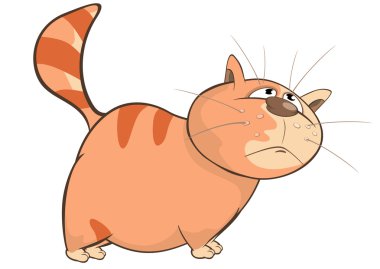 Sevimli renkli çizgi kedi