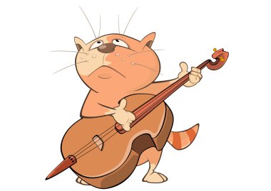 Sevimli renkli çizgi kedi