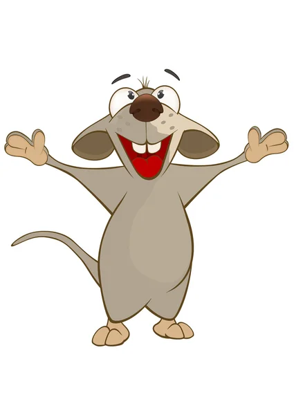 Mignon Rat personnage de dessin animé — Image vectorielle