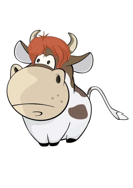 Roztomilý kreslený kráva — Stockový vektor