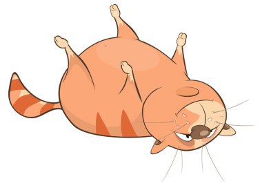 Çizgi film karakteri sevimli kedi