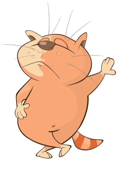 Personagem de desenhos animados gato bonito —  Vetores de Stock