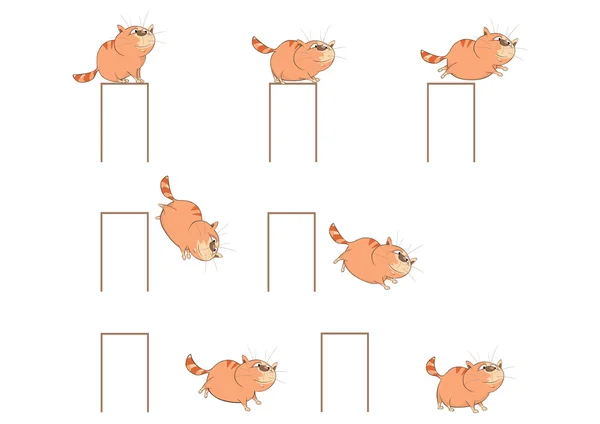 Personaje de dibujos animados lindo gato — Vector de stock