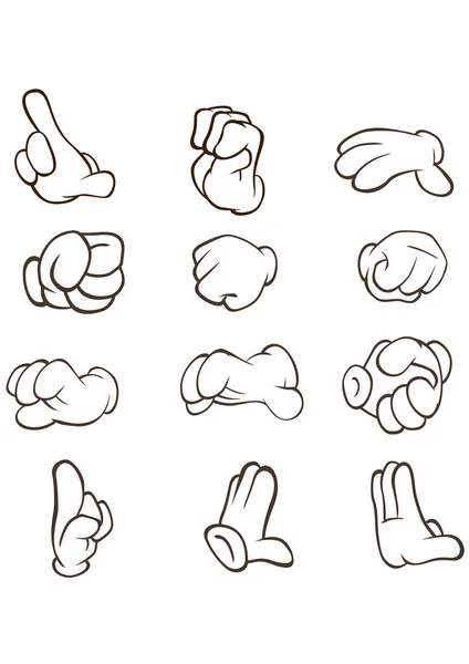 Cartoon gebaren hand — Stockvector