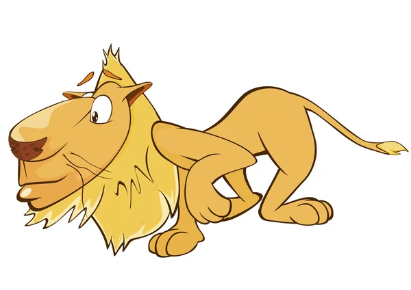 Sárga oroszlán karakter — Stock Vector