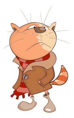 Şirin bir kedinin çizimi