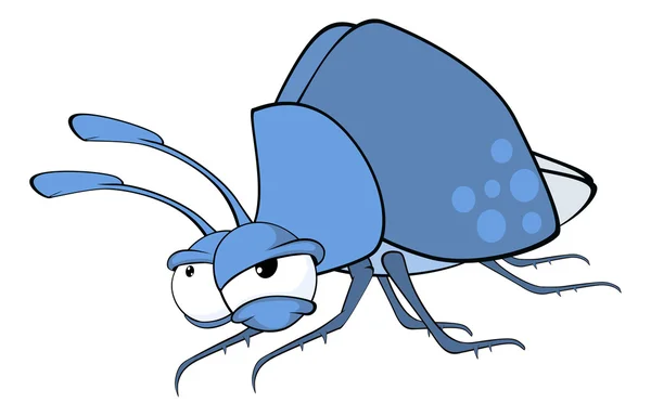 Illustrazione di un bug divertente — Vettoriale Stock