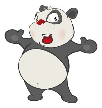 Şirin bir pandanın vektör çizimi