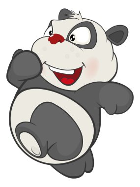 Şirin bir pandanın vektör çizimi