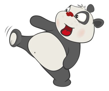 Şirin bir pandanın vektör çizimi